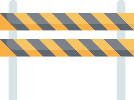 A barrier with two stripes on it vector