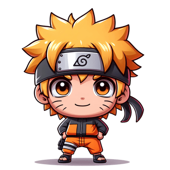 Cute Naruto Cartoonish Caricature Illustration png