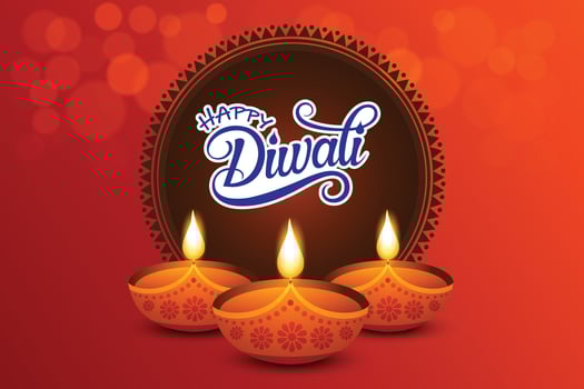 Happy Diwali Celebration Background. Diwali Festival Of Lights Banner with Diya Illustration. Happy Diwali Social Media Post Template. vector