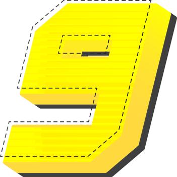 The number 9 is shown in yellow png