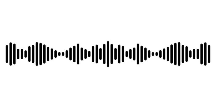 Dynamic audio sound waves vector