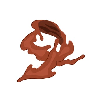 dessert chocolate splash cartoon illustration vector