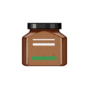 skincare exfoliating scrub cartoon illustration vector