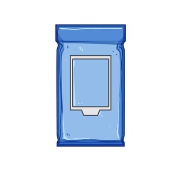 biodegradable makeup remover wipes cartoon illustration vector