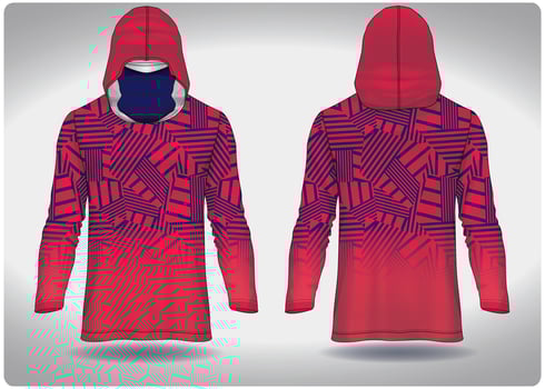 EPS jersey sports shirt .light red pink wicker pattern design, illustration, textile background for sports long sleeve hoodie vector