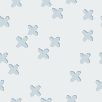 Hand drawn seamless cross pattern. Simple design for fabric, textile, wrapping paper, wallpaper, cover vector