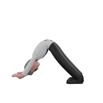3D Professional Man in Physicist Role. A male physicist is doing the Downward Facing Waist Stretch pose, a popular yoga pose for stretching the back and legs. Physics png