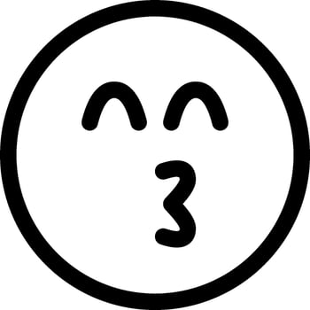 A black and white smiley face with a tongue vector