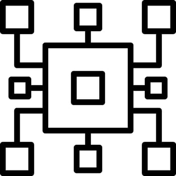A black and white image of a computer chip vector