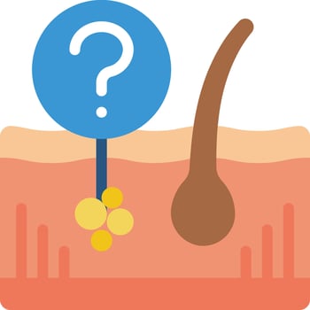 A question mark is on the skin and a spoon is in the middle vector