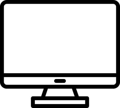 A computer monitor with a white background vector
