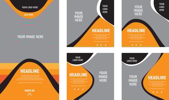 Modern Social Media Posts Template vector