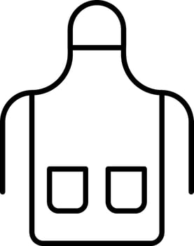 A black and white apron icon on a white background vector
