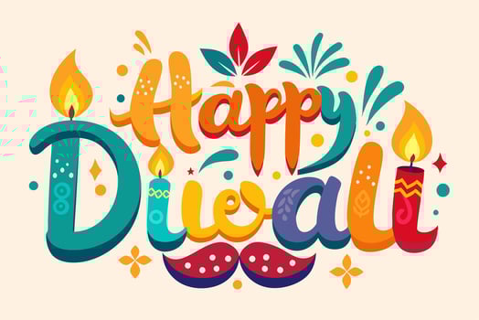Happy diwali greeting card vector