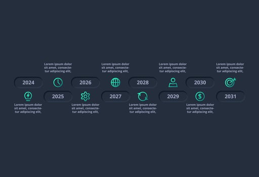 Neumorphic flowchart dark iinfographic. Creative concept for infographic with 8 steps, options, parts or processes. vector