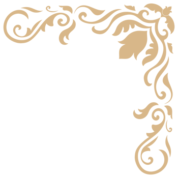 golden vintage corner Classical Abstract Baroque Corner for Decoration png