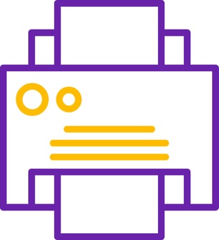 Printer Line Two Color Icon vector
