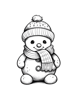 SNOWMAN DRAWING WITHOUT BACKGROUND png