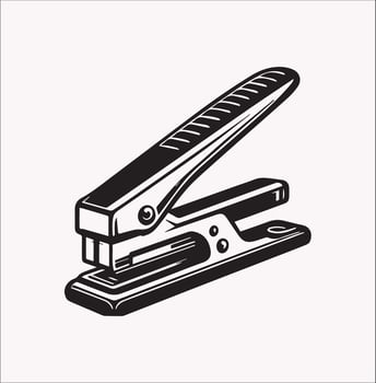 Stylish of Office Stapler Curved Jaws and Extraction Tool Design vector