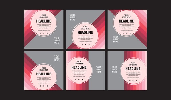 Social media post banner template vector