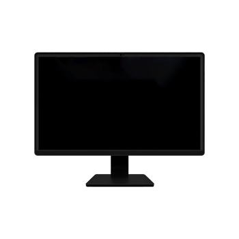 Black Computer Monitor Display Screen Stand Base isolated on a transparent background png