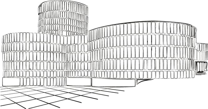 Town hall building in Spain vector