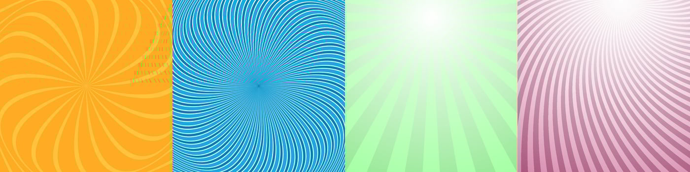 Abstract geometric ray burst background set vector
