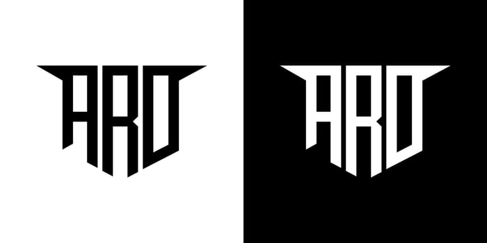 ARD letter logo design with white background in illustrator, logo modern alphabet font overlap style, calligraphy designs for logo, Poster, Invitation, etc. vector