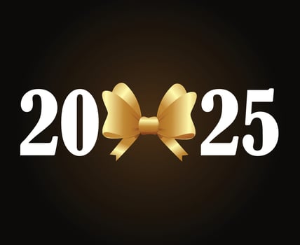 Happy New Year 2025 Abstract Design Logo Symbol Illustration vector