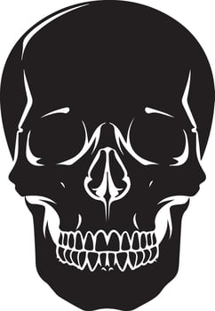 Dark Skull Silhouette Art for Horror Themes vector