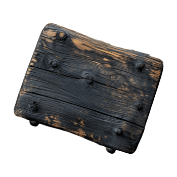 Burnt Wood Plank Isolated on Transparent Background Perfect for Product Covers, Marketing Collateral, and Product Selling with Rustic Wooden Designs for Decorative Uses png