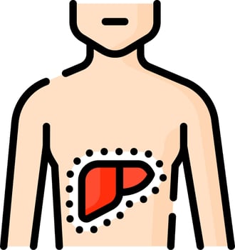 Liver icon illustration vector