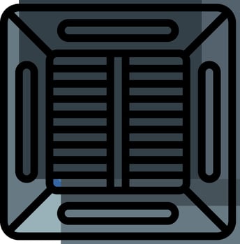 A square box with a black background vector