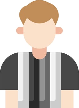 A man wearing a vest and tie vector