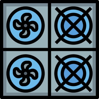 Four different types of fans and vents vector