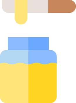 A jar of honey and a spoon vector