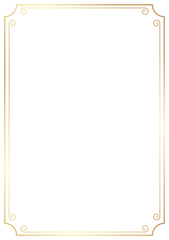 Golden frame. Abstract scrolling lines. Elegant gold color for book cover. vintage corner decorative border png