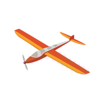 Glider Air Transport isolated flat illustration on white background. vector