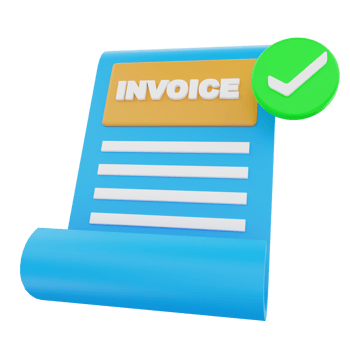 3D Rendering Invoice Icon Object png