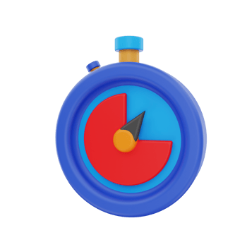 3D Rendering Stopwatch Icon Object png