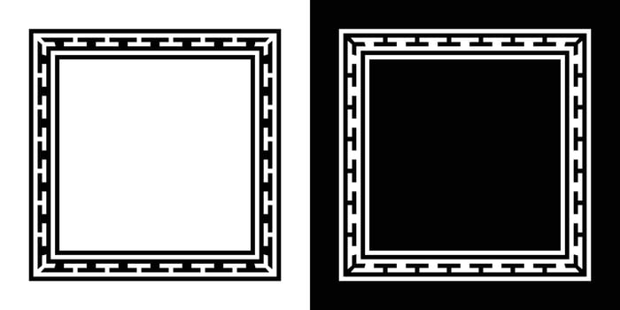 Decorative vintage ornament frames, borders shape. illustration vector