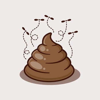 Poop. cartoon illustration. vector