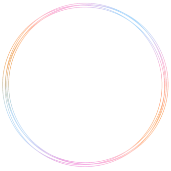 Rainbow circle frame on a transparent background png