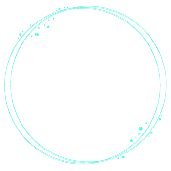 Light blue circle frame with blue dots on a transparent background png