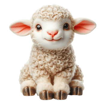 Sheep Sitting Comfortably png
