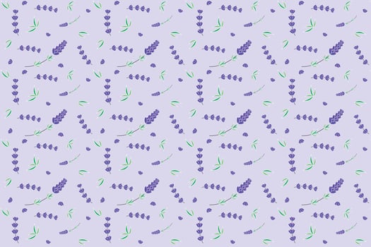 Illustration, Abstract pattern of lavender flower on soft violet color background. vector