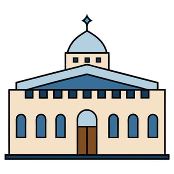 Church building icon illustration design vector