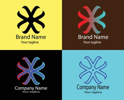 simple abstract business logo for company or own shop. vector