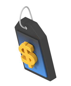 Price tag sign isometric style png
