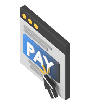 Online pay page isometric style png